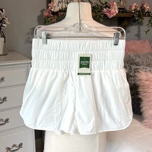 Trendy High Waist White Athletic Shorts Womens Small